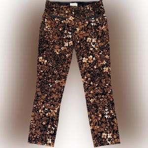 The Essential Slim by Anthropologie Fall Floral Pants Casual Women’s 4 S